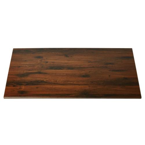 Werzalit Rectangular Table Top Antique Oak Effect 316 - 1100x700mm