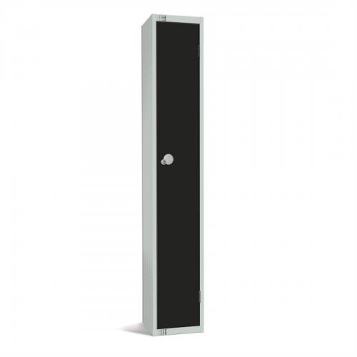 300mm Deep Locker 1 Door Combi Lock) Black - 1800x300x300mm (Direct)