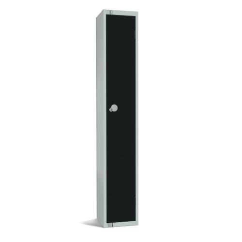 300mm Deep Locker 1 Door Combi Lock) Black - 1800x300x300mm (Direct)