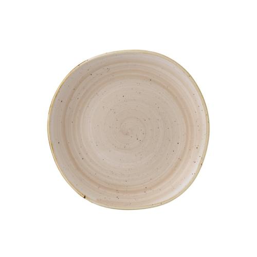 Churchill Stonecast Nutmeg Cream Round Trace Plate - 10 3/8" (Box 12) (Direct)