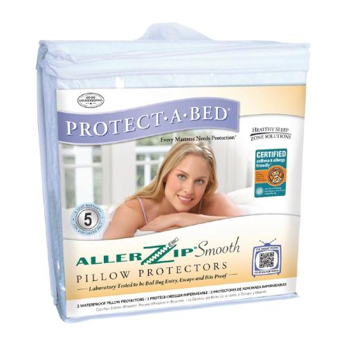 Comfort Allerzipsmooth Pillow Protector (PAIR) - One Size 50x75cm