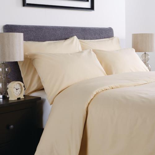 Comfort Percale Duvet Cvrs Open Oatmeal - Double 198x203cm