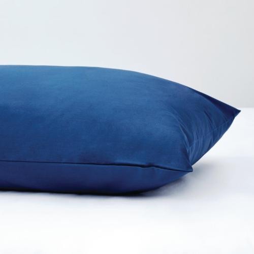 Essentials Temir/Ch Pillowcase Navy - Housewife - 48x75cm (Pair)