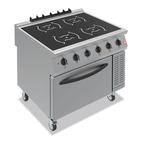 Falcon F900 4x5Kw Heat Zone Induction Range On Castors (Direct)