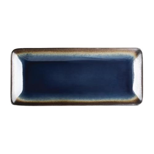 Olympia Nomi Blue Tapas Rectangular Plate - 245x120mm 9.7x4 3/4" (Box 6)