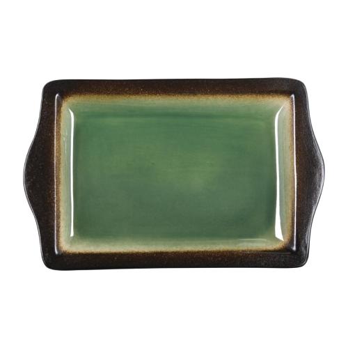 Olympia Nomi Green Tapas Rectangular Tray - 11x7" 283x178mm (Box 6)