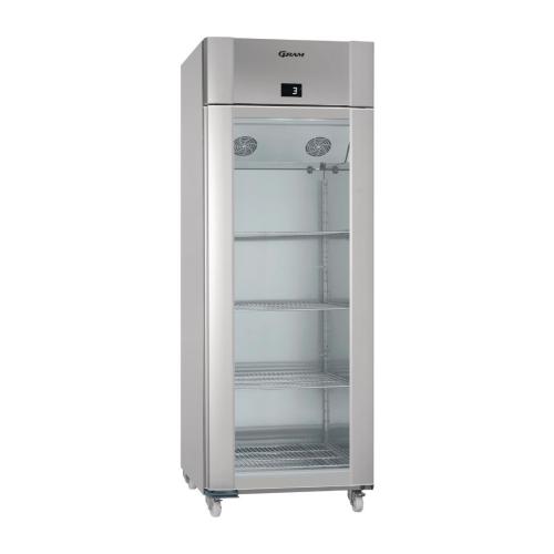 Gram Eco Twin 1 Glass Door 614Ltr Cabinet Fridge R600a (VaSi Ex StSt In)(Direct)