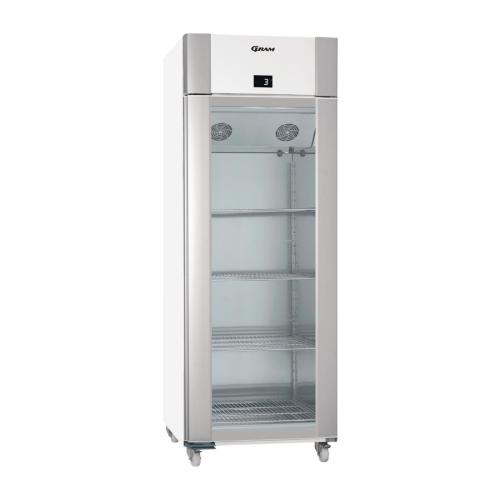 Gram Eco Twin 1 Glass Door 614Ltr Cabinet Fridge R600a(Whi StSt Ext/Int)(Direct)