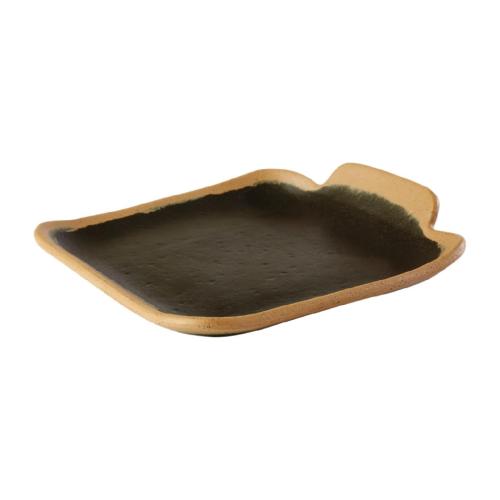 APS Crocker Square Platter Brown - 140x130mm (B2B)