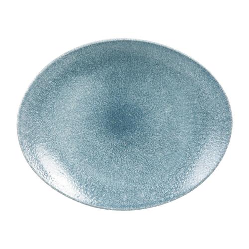 Churchill Studio Prints Raku Topaz Blue Oval Coupe Plate270x229mm(Box12)(Direct)