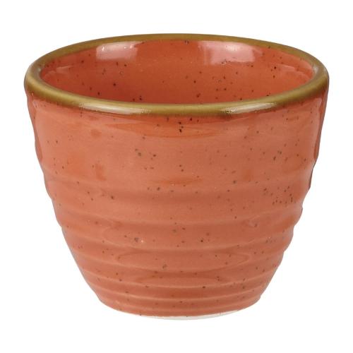 Churchill Stonecast Spiced Orange Ripple Dip Pot - 59x50mm 2oz (Box 12) (Direct)