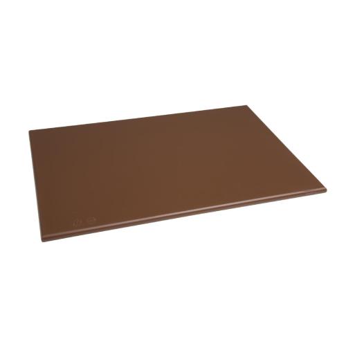 Hygiplas High Density Chopping Board Brown - 450x300x12mm 17 3/4x12x1/2"