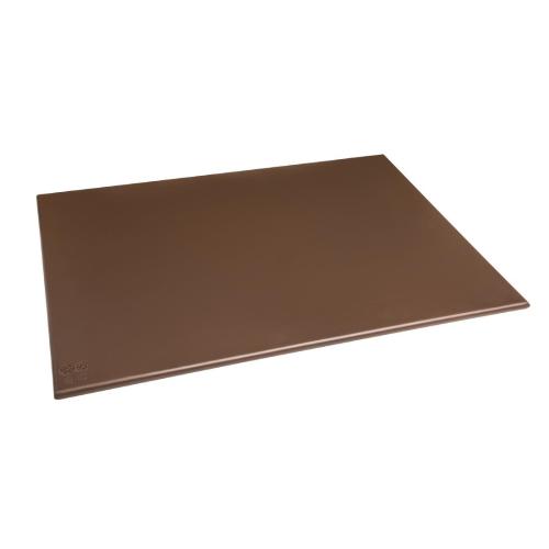 Hygiplas High Density Chopping Board Brown - 600x450x12mm 23.5x17.75x0.5"