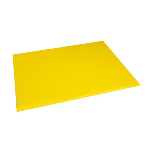 Hygiplas High Density Chopping Board Yellow - 600x450x12mm 23.5x17.75x0.5"