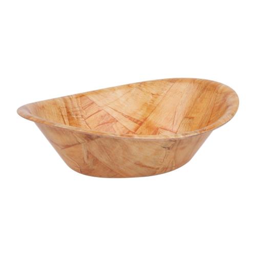 Olympia Oval Woven Wooden Bowl - 228x175mm