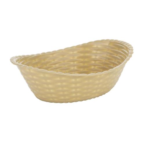 Olympia Kristallon Oval Polypropylene Basket - 215x160mm 8 1/2x 6 1/4"