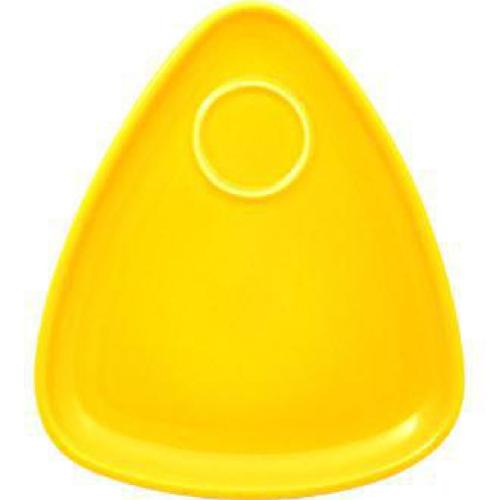 Snack Attack Yellow Triangular Plate 9.5" (Box 6) (Direct)