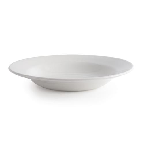 White Classic Rimmed Soup Bowl - 11.4oz 9" (Box 24) (Direct)