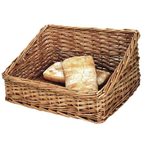 Olympia Wicker Bread Display Basket - 170x360x300mm 7x12x14 1/2"