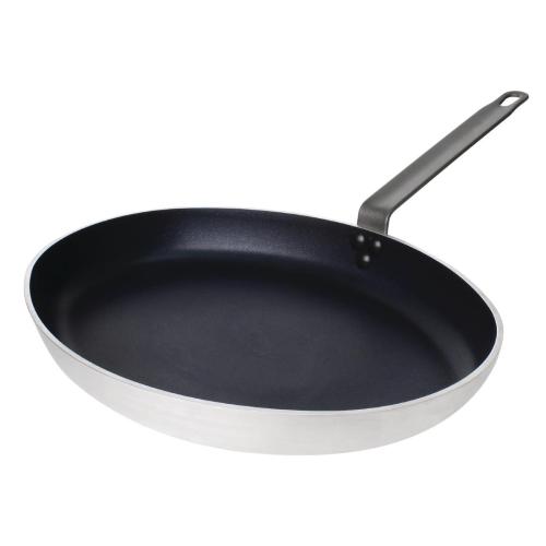 Vogue Oval Frypan Non-Stick Teflon Platinum Plus Aluminium - 360mm 14"