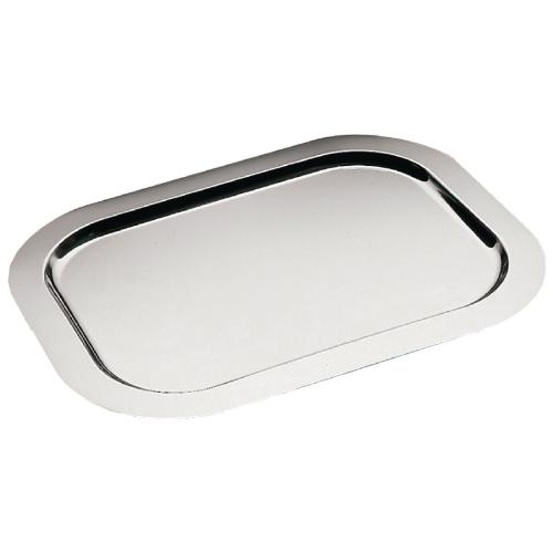 Rectangular Serving Tray with Plain Edge St/St - 480x300x250mm (B2B)