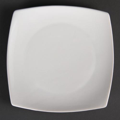 Olympia Whiteware Rounded Square Plate - 185mm (Box 12)