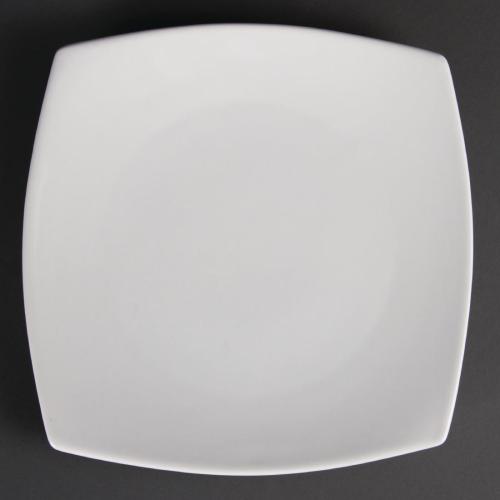 Olympia Whiteware Rounded Square Plate - 240mm (Box 12)