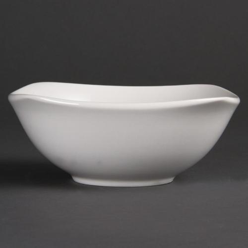 Olympia Whiteware Square Rounded Bowl - 180mm (Box 12)