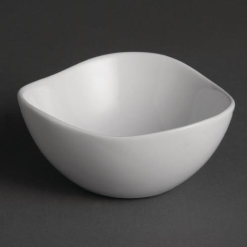 Olympia Whiteware Wavy Bowl White - 100mm (Box 12)