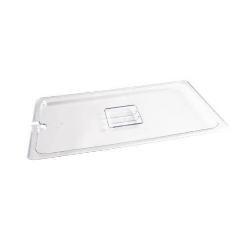 Vogue Clear Polycarbonate Notched Lid - GN 1/1