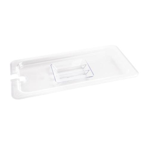 Vogue Clear Polycarbonate Notched Lid - GN 1/3