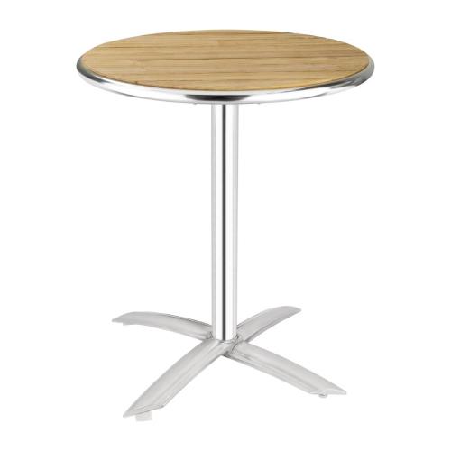 Bolero Round Pedestal Bistro Table Ash Flip Top - 600mm