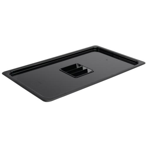 Vogue Black Polycarbonate Lid - GN 1/1