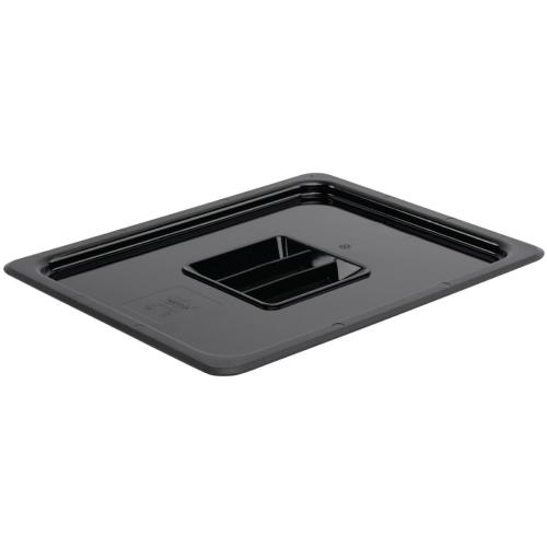 Vogue Black Polycarbonate Lid - GN 1/2