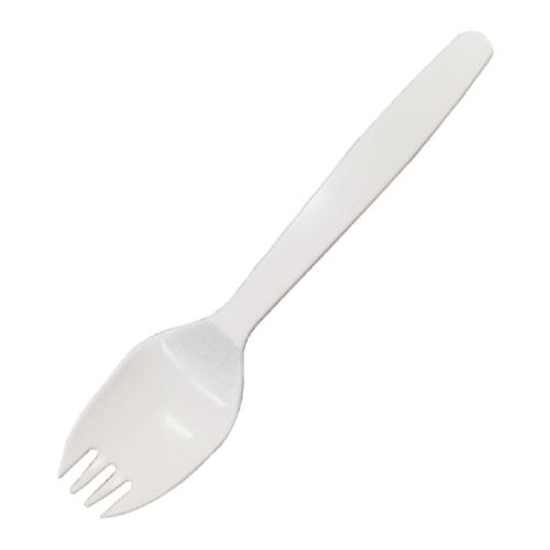 Fiesta Plastic Spork White (Pack 100)