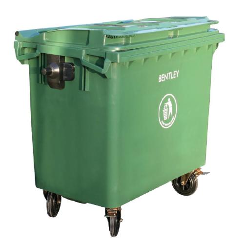 Bin with Wheels Flat-top Lid - 1100Ltr 1455x1373x1057mm (Direct)