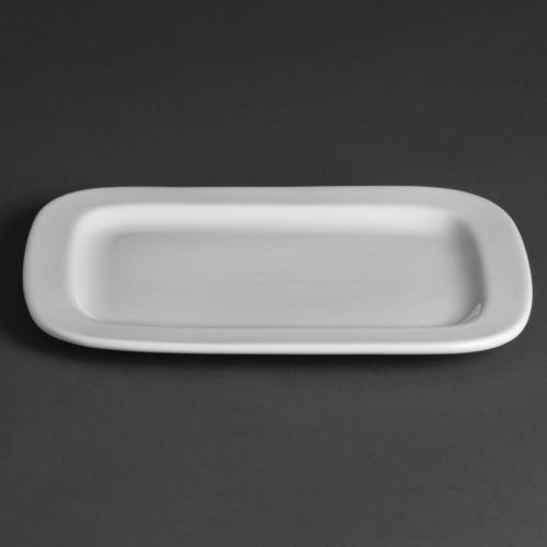 Olympia Whiteware Round Rectangle Plate - 230x170mm (Box 12)