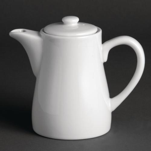 Olympia Whiteware Tea/Coffee Pot - 310ml 10.48fl oz (Box 4)