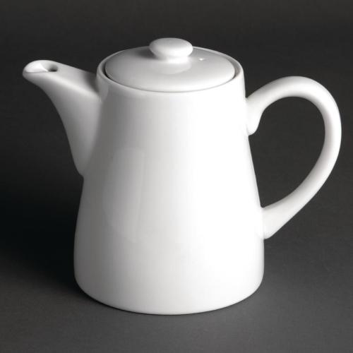 Olympia Whiteware Tea/Coffee Pot - 710ml 24fl oz (Box 4)