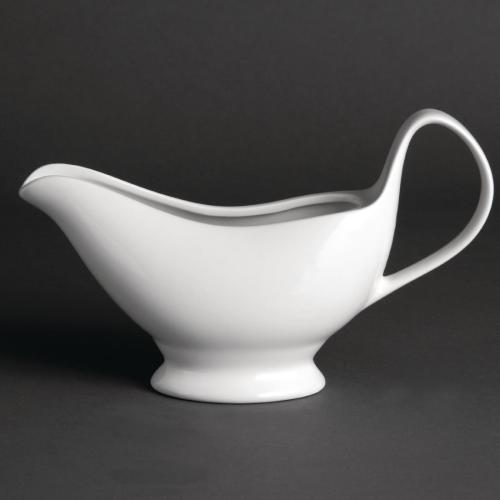 Olympia Whiteware Gravy Boat - 340ml 11.5fl oz (Box 6)