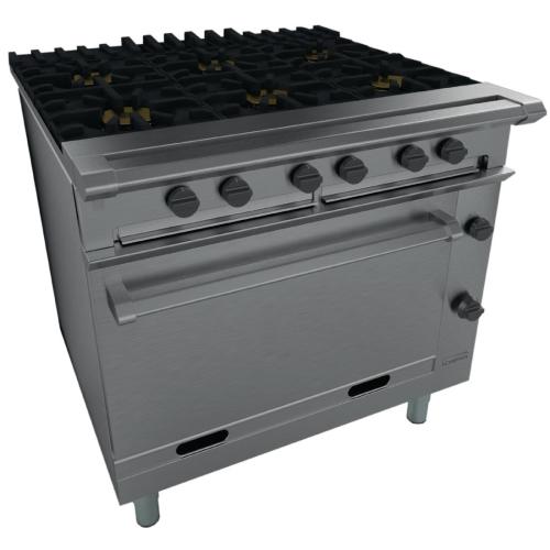 Falcon Chieftain Six Burner Oven Range Natural Gas (Direct)