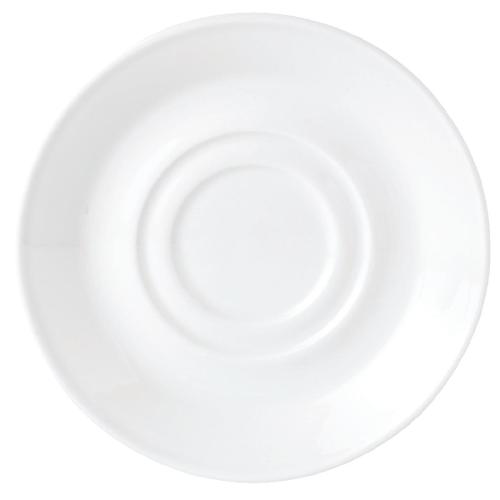 Simplicity White Large Stand/Saucer Double Well - 145mm 5 3/4" (Box 36)