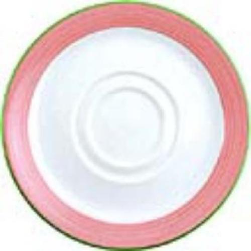 Rio Pink Large Stand/Saucer Double Well - 145mm 5 3/4" (Box 36) (Direct)