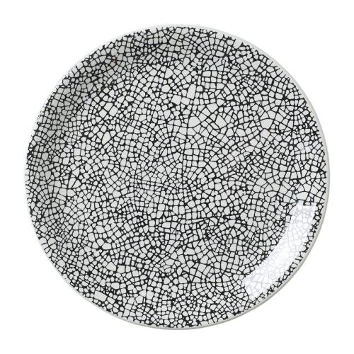 Steelite Ink Crackle Black Coupe Plate 15.25cm (6") (Box 12) (Direct)