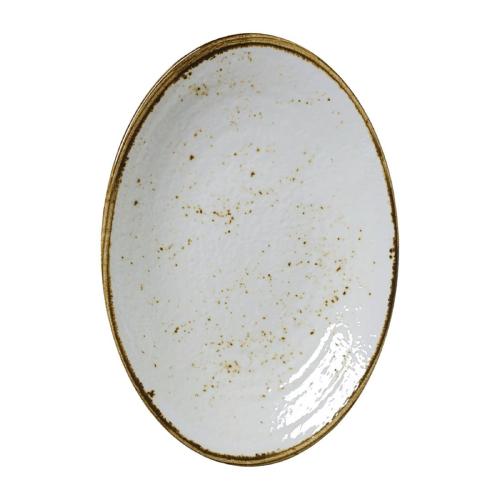 Steelite Craft White Melamine Oval Coupe Plate 32.4 x 22.2cm (Box 6) (Direct)