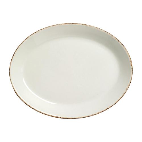 Steelite Brown Dapple Oval Coupe Plate - 20.25cm 8" (Box 24) (Direct)