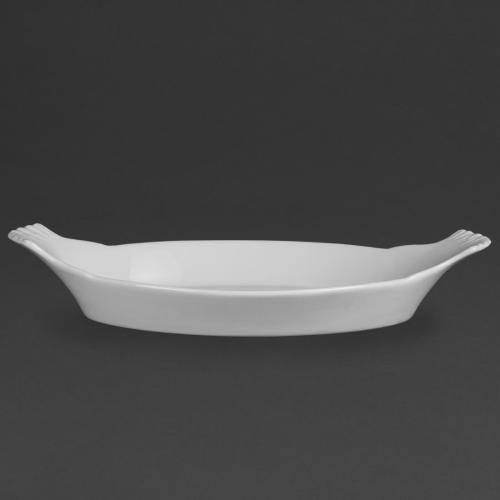 Olympia Whiteware Oval Eared Dish - 970ml 32.7fl oz (Box 6)