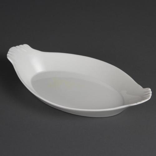 Olympia Whiteware Oval Eared Dish - 710ml 24fl oz (Box 6)