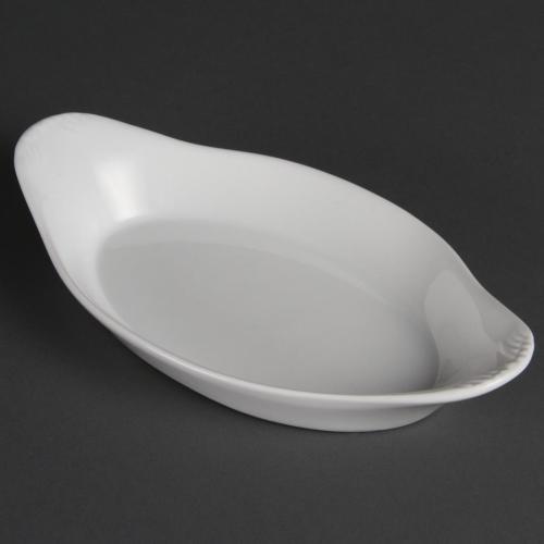 Olympia Whiteware Oval Eared Dish - 270ml 9.1fl oz (Box 6)