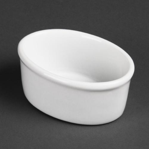 Olympia Whiteware Oval Ramekin - 100mm (Box 12)